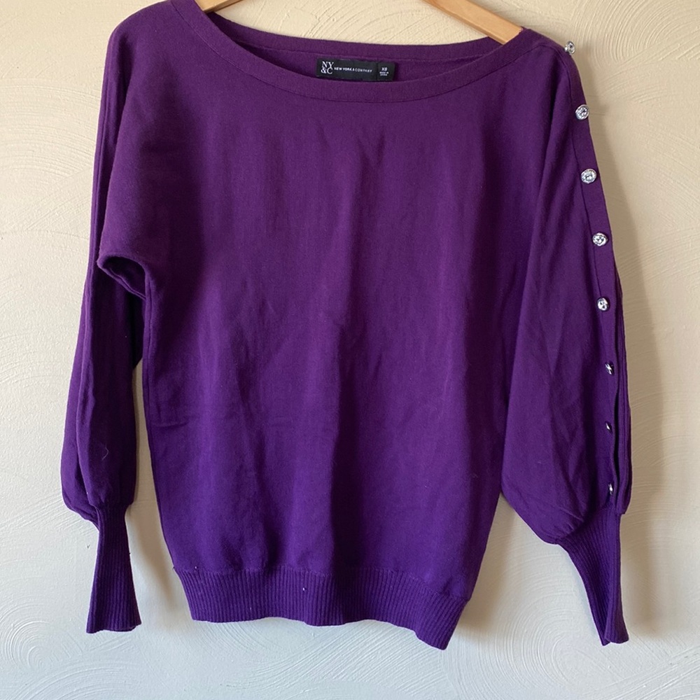 New York & company purple woman’s XS long sleeve
